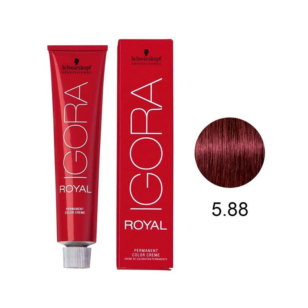 TINTURA SCHWARZKOPF IGORA ROYAL 5.88 CASTANHO CLARO VERMELHO EXTRA