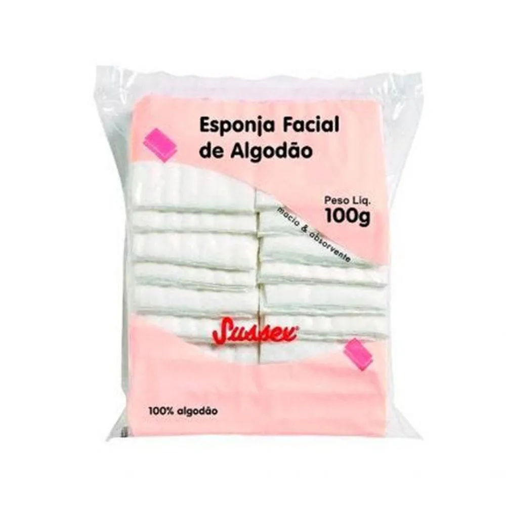 ALGODãO SUSSEX ESPONJA FACIAL 100G