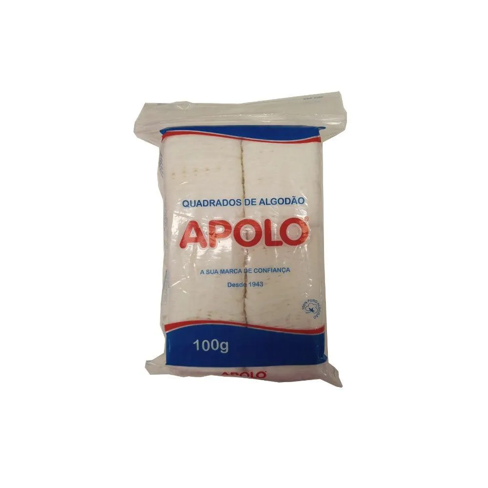 ALGODãO APOLO QUADRADINHO FACIAL ZIP LOCK 100G