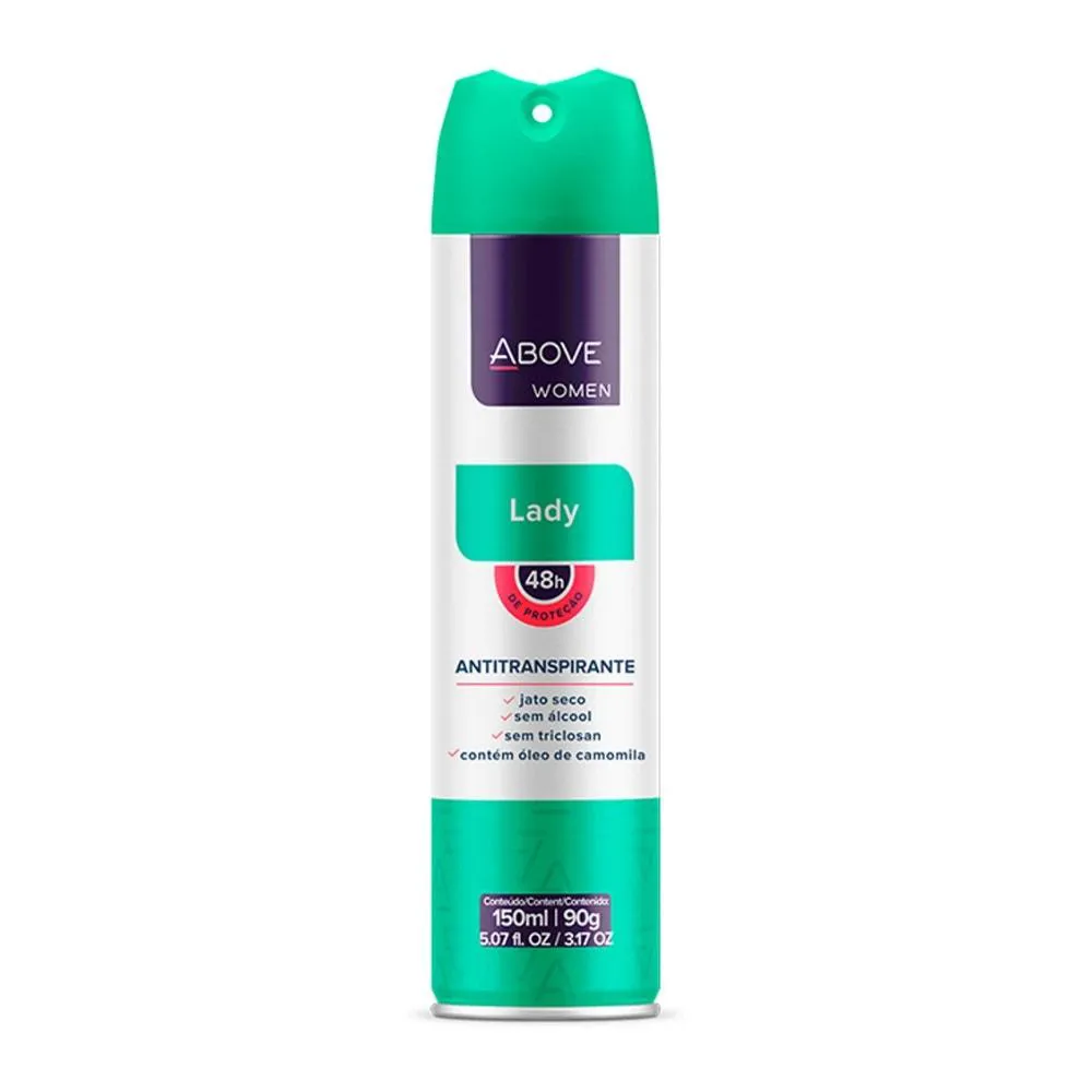 Desodorante Antitranspirante Aerosol Above Women Lady 48h 150ml