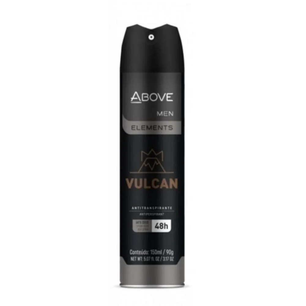Desodorante Antitranspirante Aerosol Above Men Elements Vulcan 48h 150ml