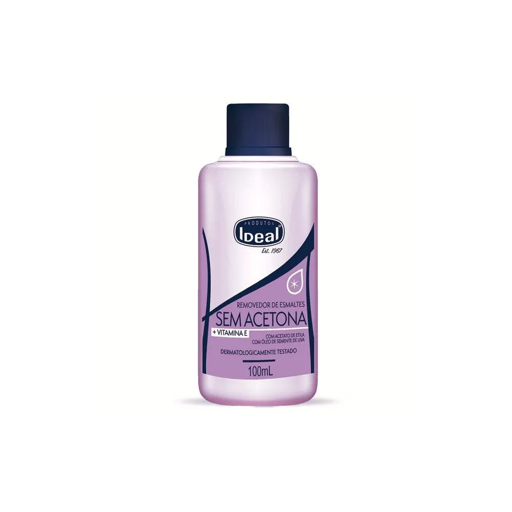 REMOVEDOR DE ESMALTE IDEAL SEMENTE UVA SEM ACETONA 100ML