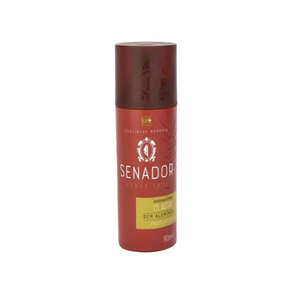 Desodorante Antitranspirante Spray Senador Classic Masculino 90ml
