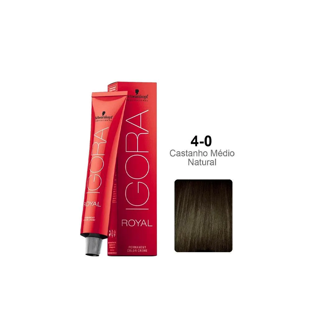 TINTURA SCHWARZKOPF IGORA ROYAL 4.0 CASTANHO MéDIO