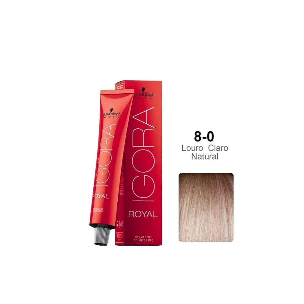 TINTURA SCHWARZKOPF IGORA ROYAL 8.0 LOURO CLARO NATURAL