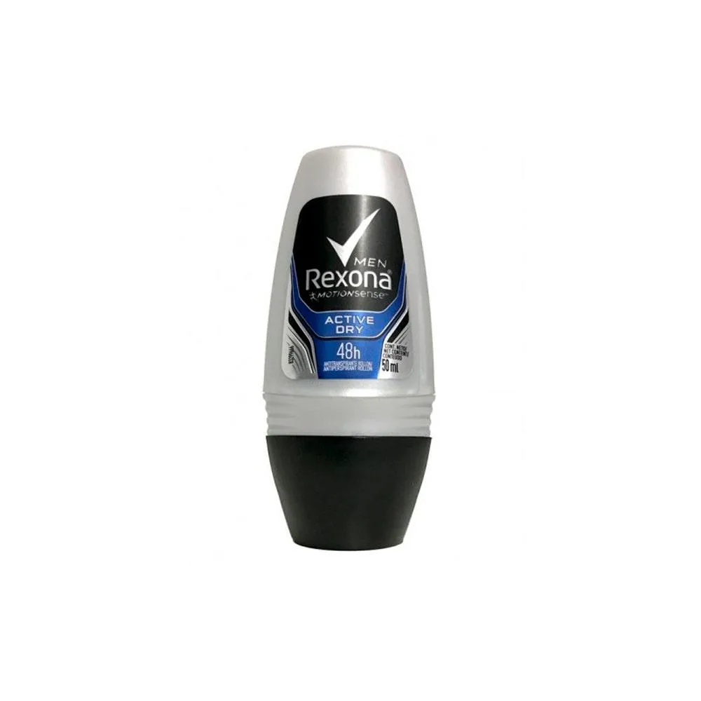 Desodortante Antitranspirante Roll-On Rexona Men Active Dry 48h 50ml