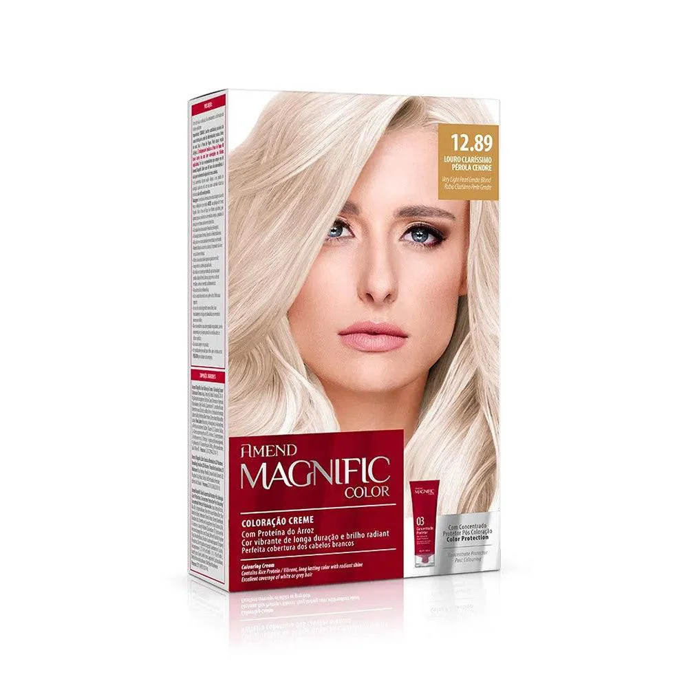 TINTURA AMEND MAGNIFIC COLOR 12.89 LOURO CLARISSIMO PEROLA CENDRE