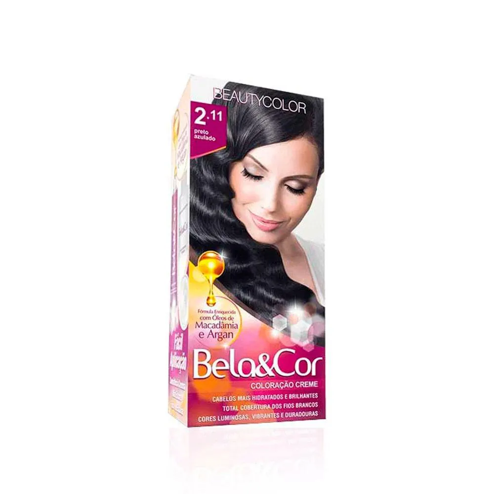 TINTURA BELA COR MINI KIT 2.11 PRETO AZULADO