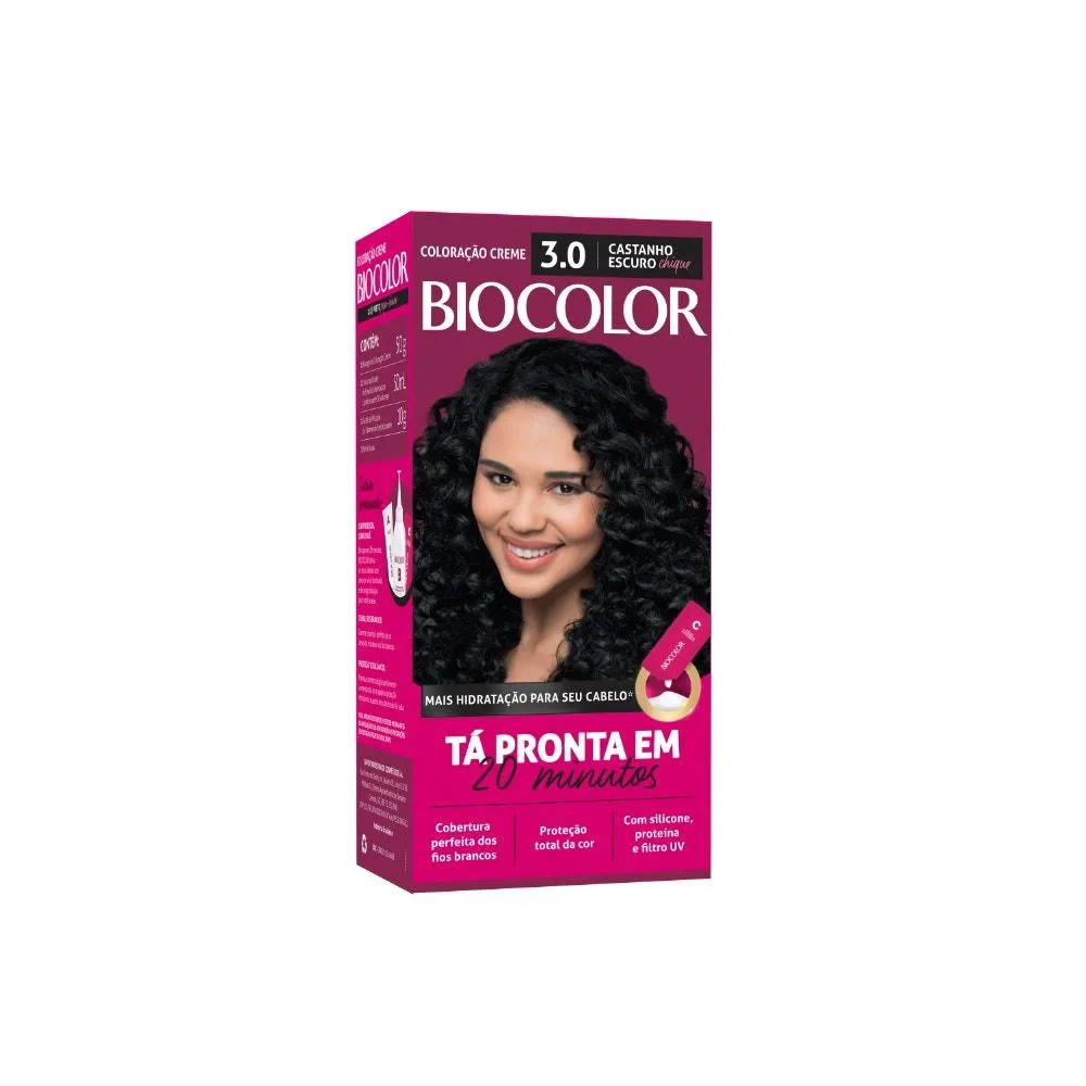 TINTURA BIOCOLOR MINI KIT 3.0 CASTANHO ESCURO