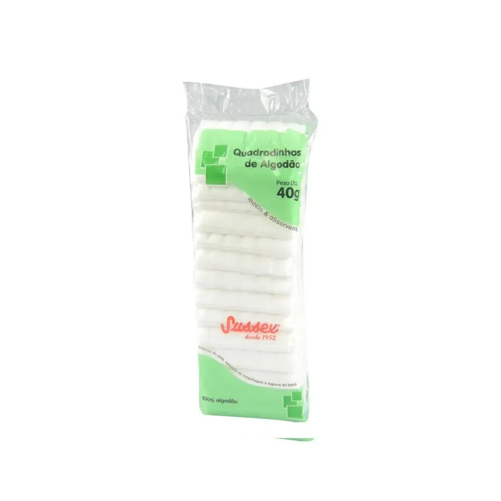 ALGODãO SUSSEX QUADRADINHO BRANCO 40G