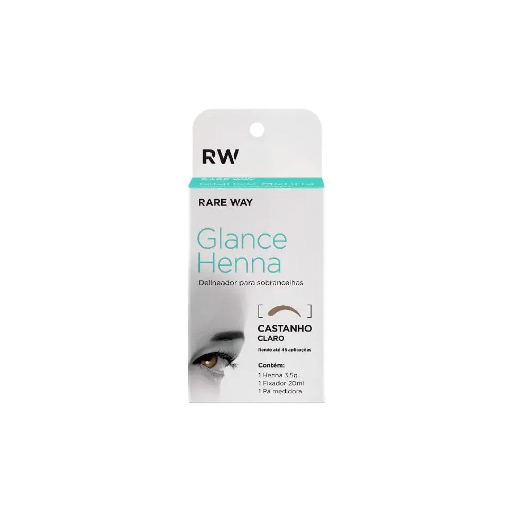 HENNA PARA SOBRANCELHA GLANCE CASTANHO CLARO 3,5G