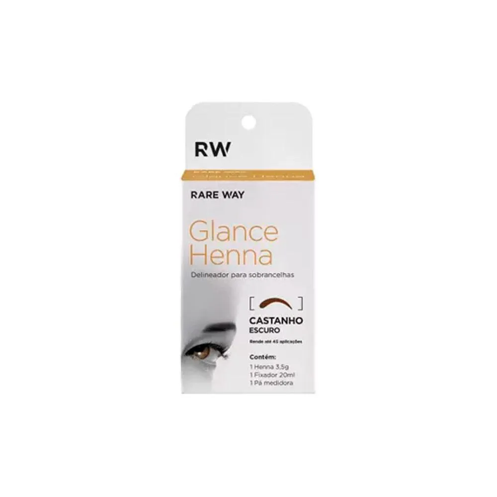 HENNA PARA SOBRANCELHA GLANCE CASTANHO ESCURO 3,5G