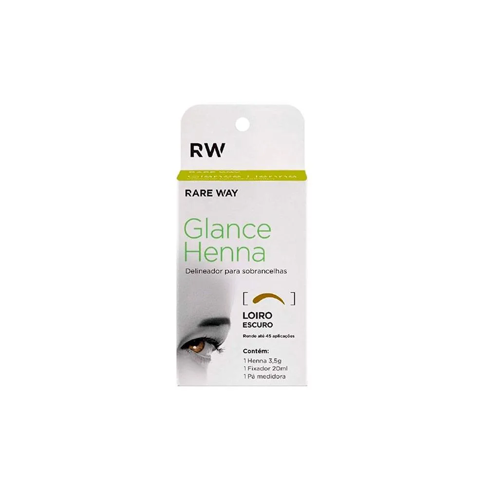 HENNA PARA SOBRANCELHA GLANCE LOIRO ESCURO 3,5G