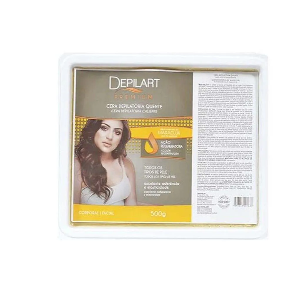 CERA DEPILATóRIA DEPILART PREMIUM MARACUJá 500G