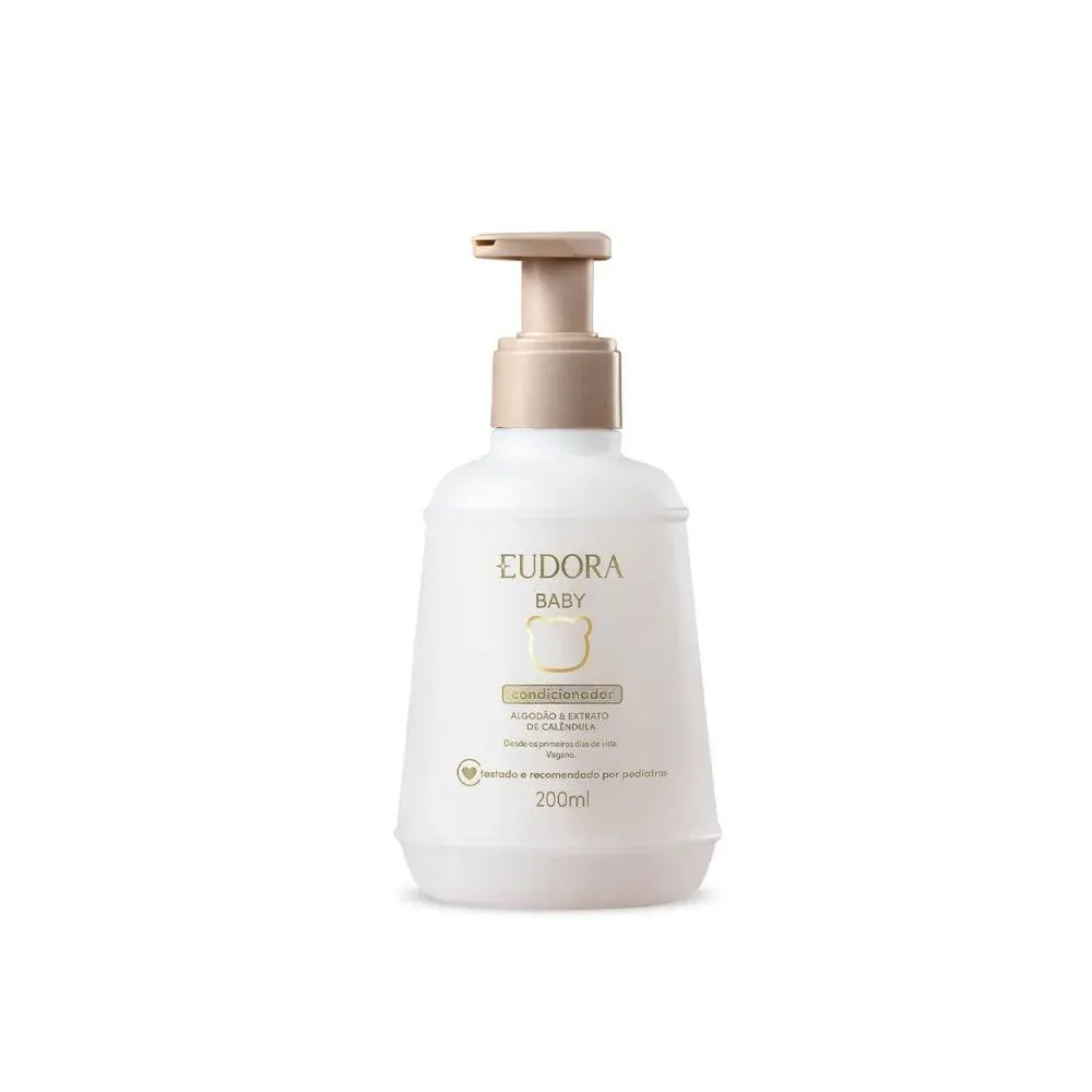 Condicionador Vegano Eudora Baby Algodão e Calêndula Hipoalergênico 200ml