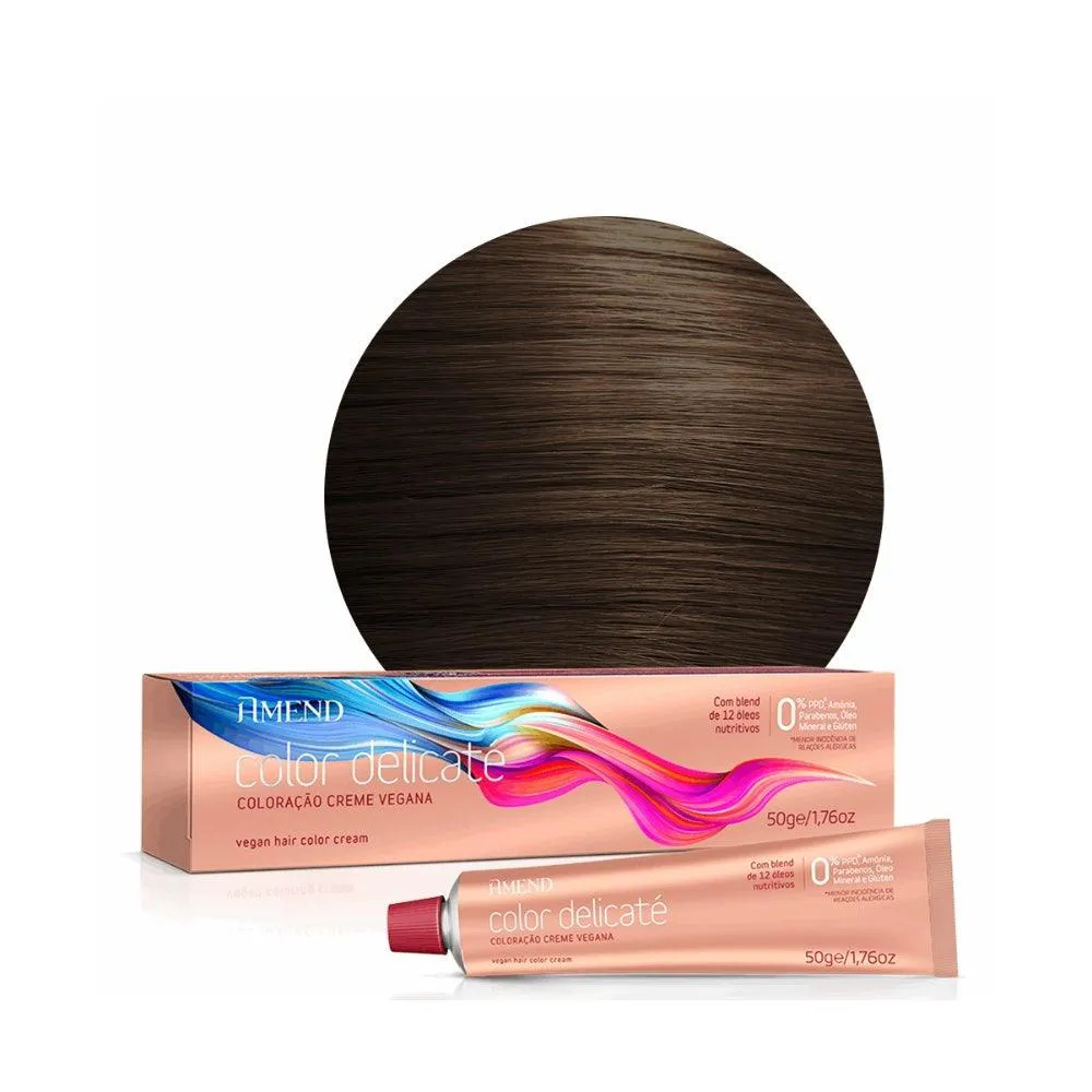 TINTURA AMEND DELICATE 6.0 LOURO ESCURO 50GR