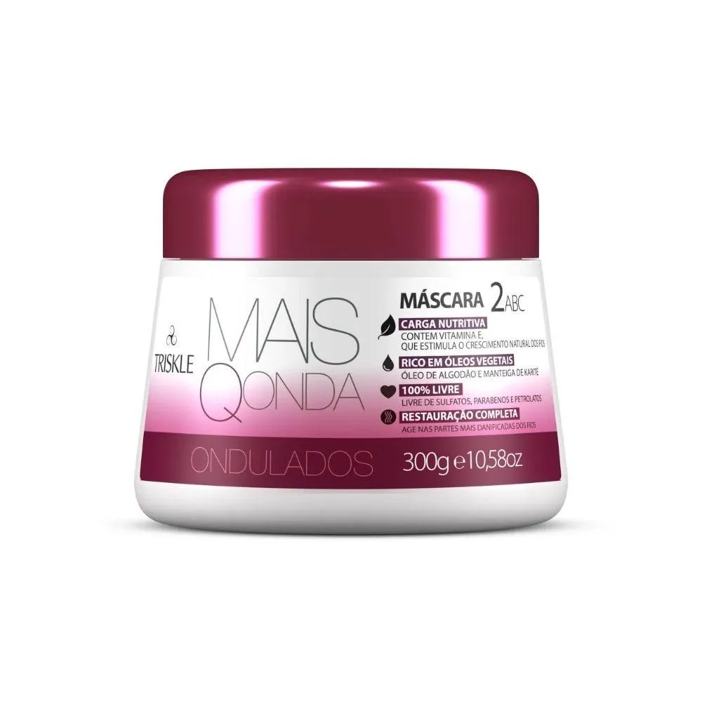 MáSCARA TRATAMENTO CAPILAR TRISKLE MAIS Q ONDA ONDULADOS 300GR