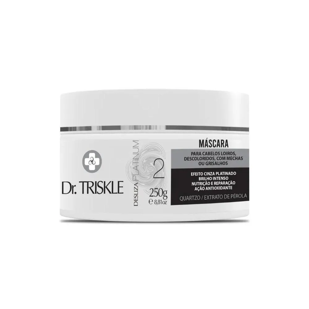MáSCARA TRATAMENTO CAPILAR DR TRISKLE DESLIZA PLATINUM 250GR