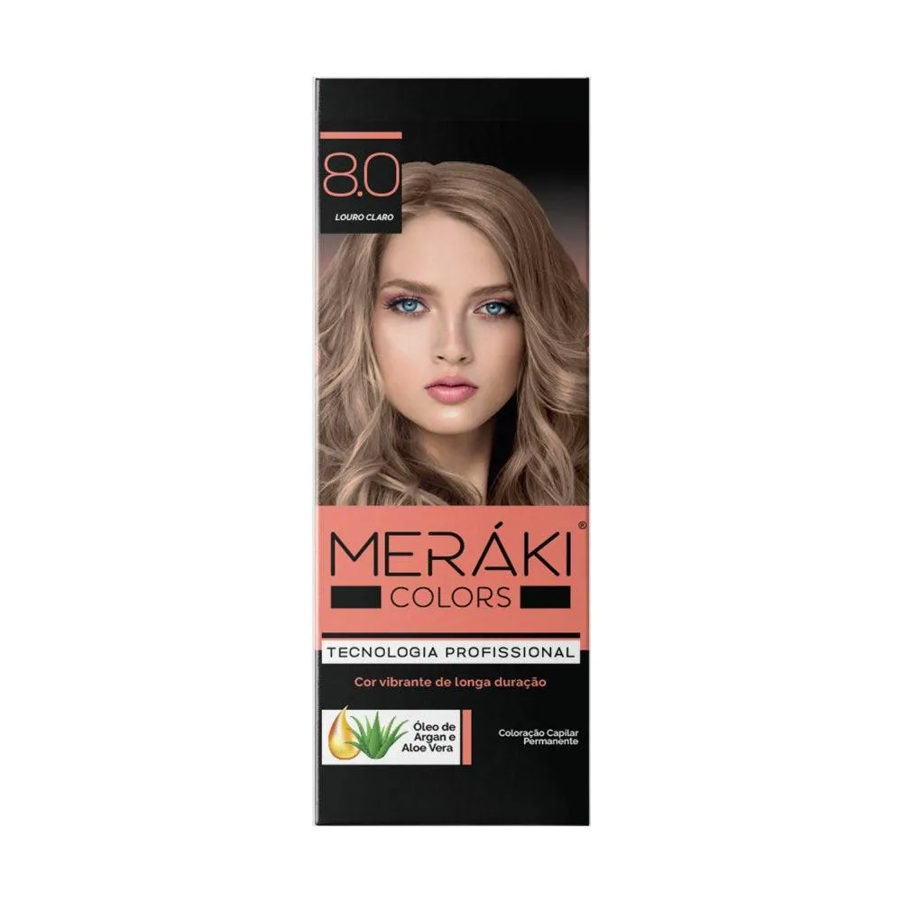 KIT TINTURA MERáKI COLOR LOURO CLARO 8.0 125GR