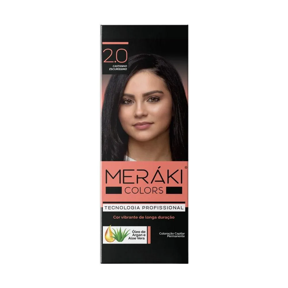 KIT TINTURA MERáKI COLOR CASTANHO ESCURíSSIMO 2.0 125GR
