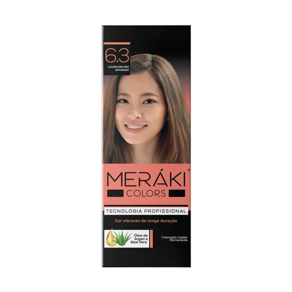 KIT TINTURA MERáKI COLOR LOURO ESCURO DOURADO 6.3 125GR