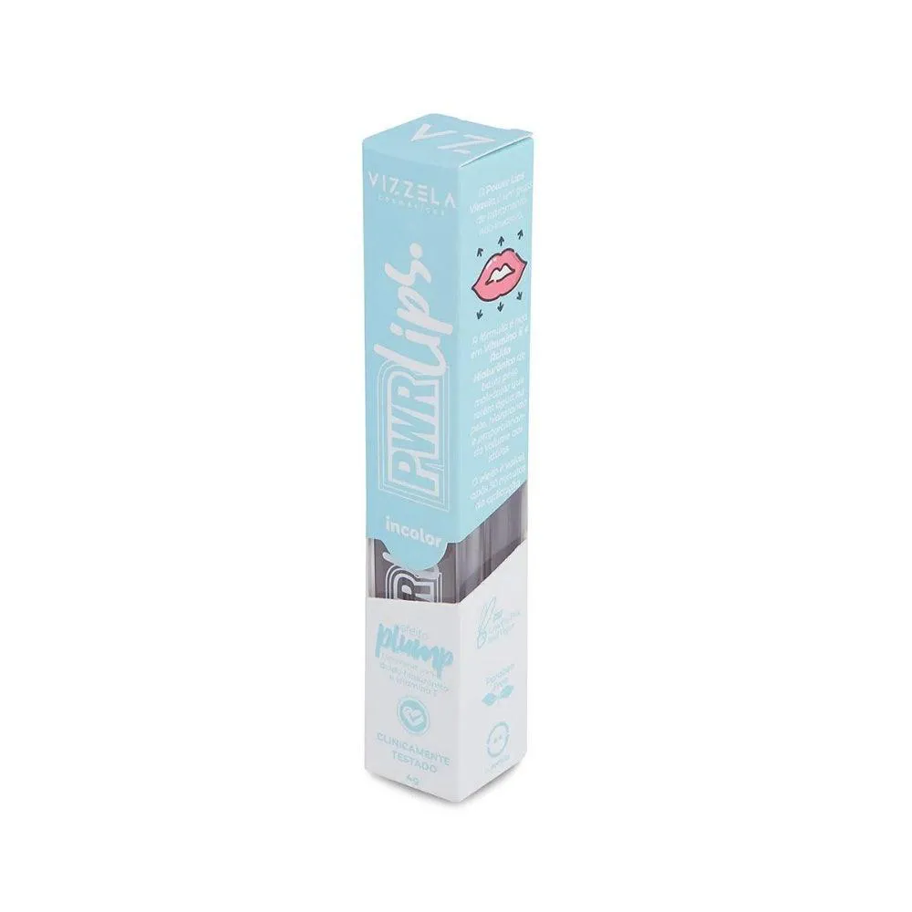 BRILHO LABIAL GLOSS VIZZELA POWER LIPS INCOLOR