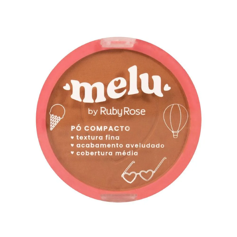Pó FACIAL COMPACTO RUBY ROSE MELU