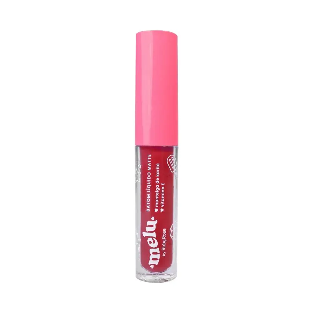 BATOM LíQUIDO MATTE RUBY ROSE MELU DOUBLE CHERRY