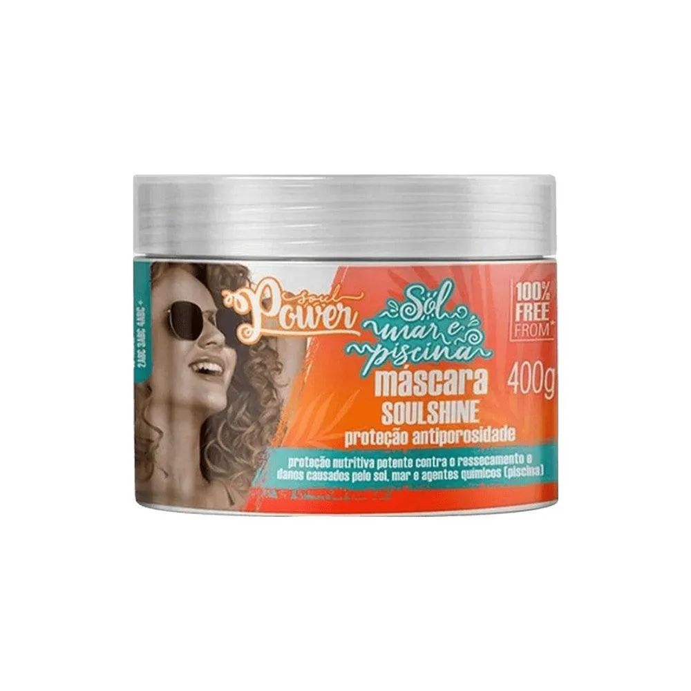 MáSCARA SOUL POWER SOULSHINE SOL MAR E PISCINA 400GR