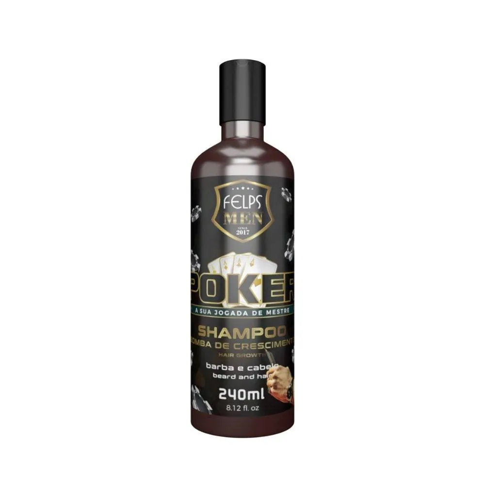 SHAMPOO FELPS MEN POKER BARBA E CABELO 240ML
