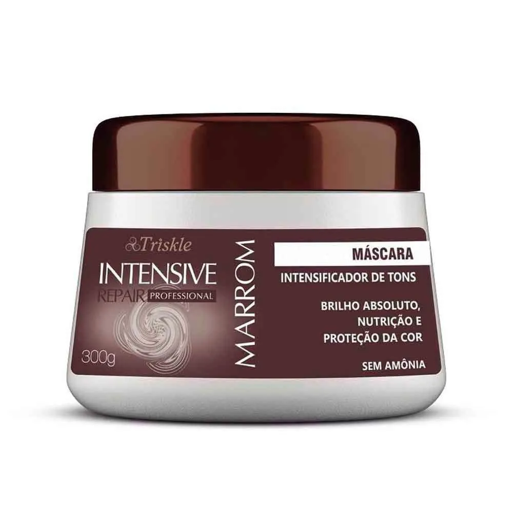 MáSCARA DE TRATAMENTO TRISKLE INTENSIVE REPAIR MARROM 300G