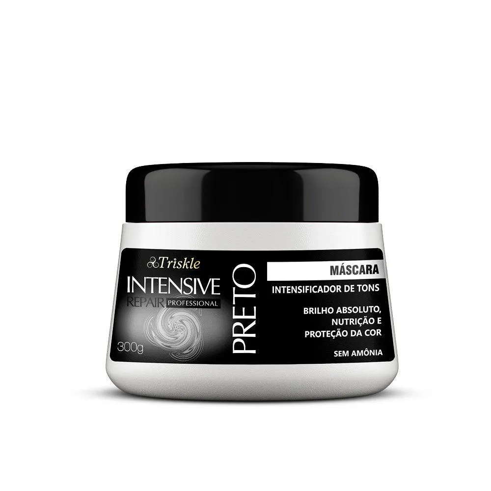 MáSCARA TONALIZANTE TRISKLE INTENSIVE REPAIR PRETO 300G