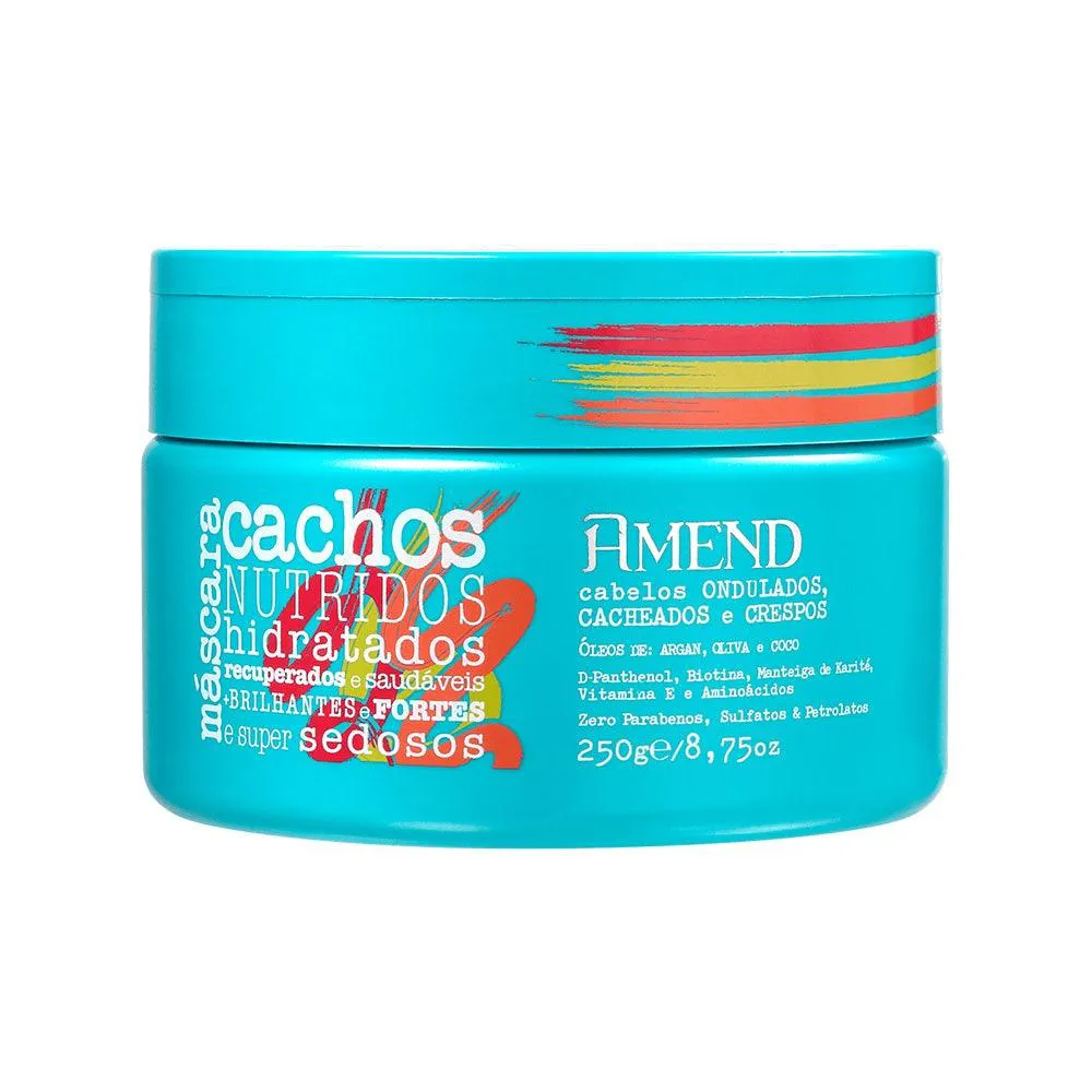 MáSCARA DE TRATAMENTO AMEND CAHEADOS CACHOS 250G