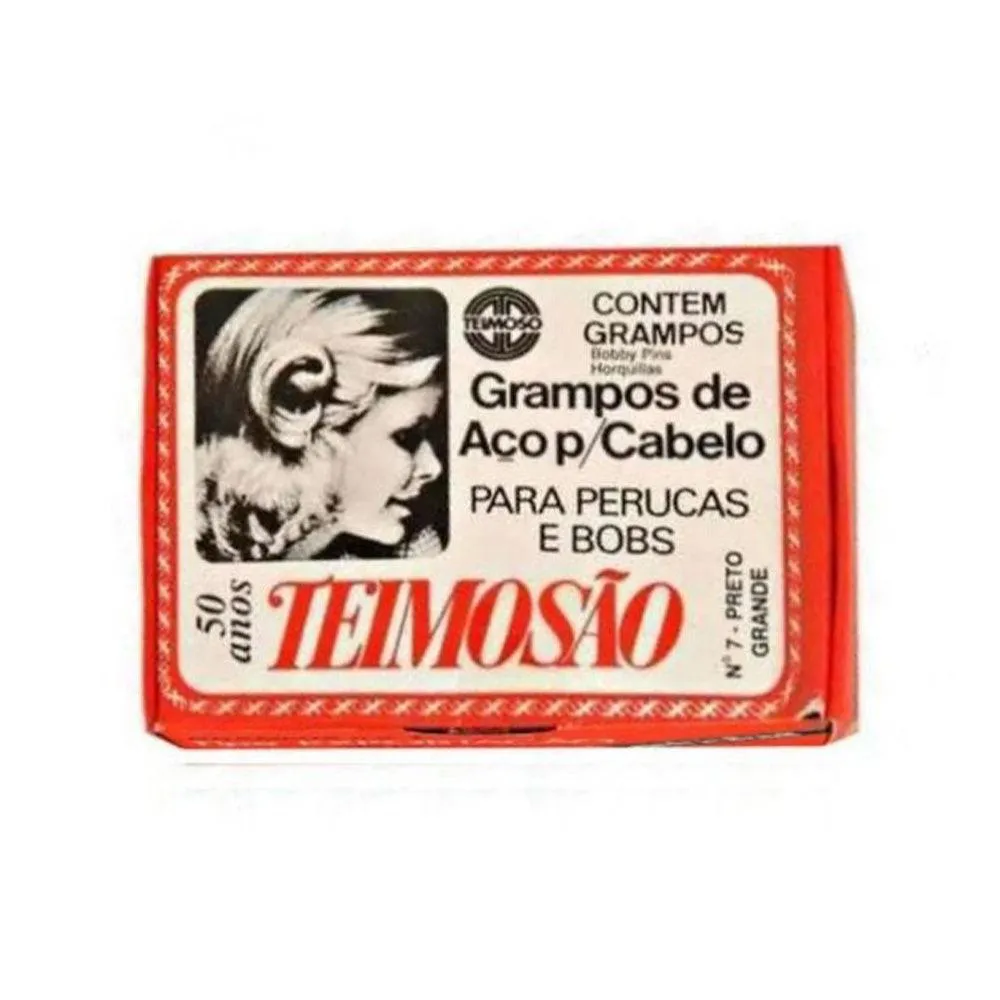GRAMPOS DE CABELO TEIMOSO Nº7 PRETO C/100UN