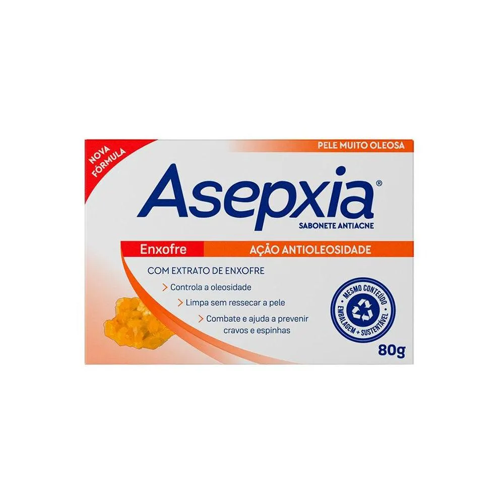 SABONETE FACIAL ASEPXIA ENXOFRE 80G