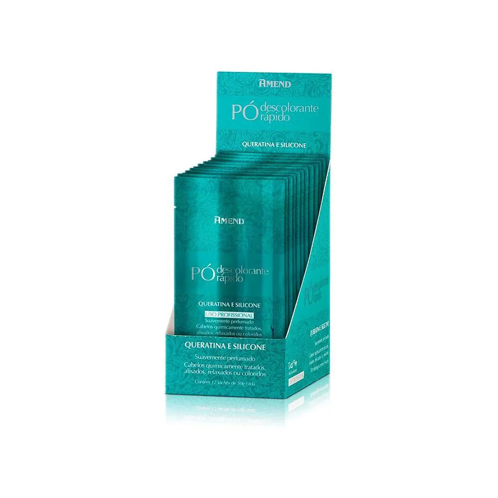 Pó DESCOLORANTE AMEND QUERATINA E SILICONE VERDE 50G