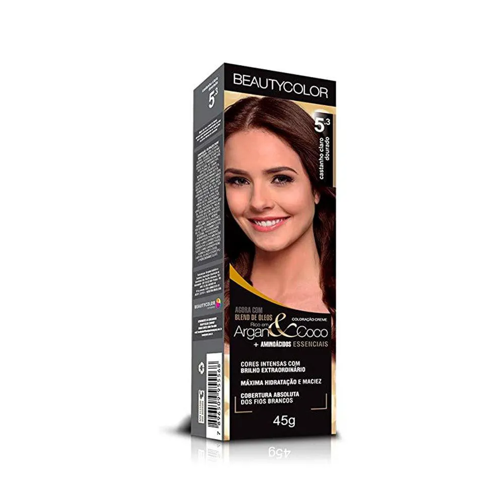 TINTURA BEAUTY COLOR IND 5.3 CASTANHO CLARO DOURADO