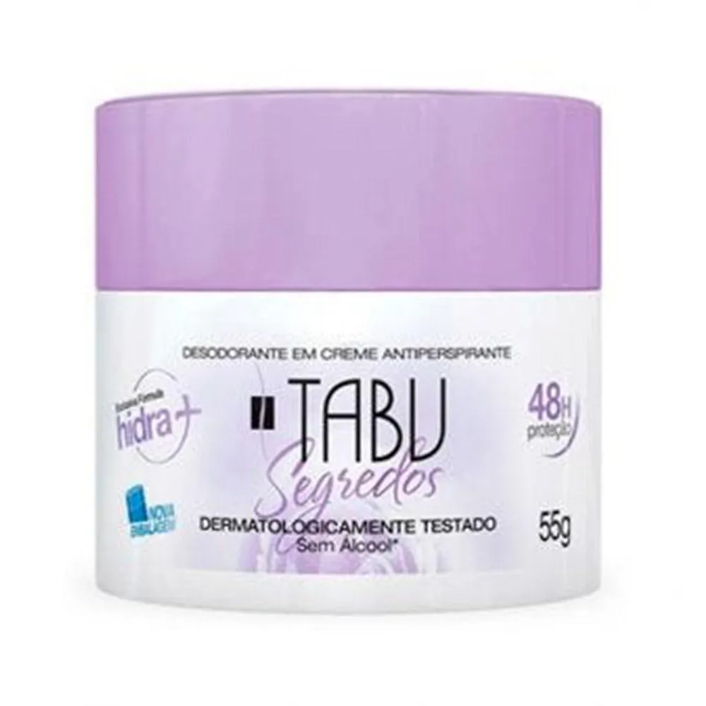 Desodorante Antitranspirante Creme Tabu Segredos 55g