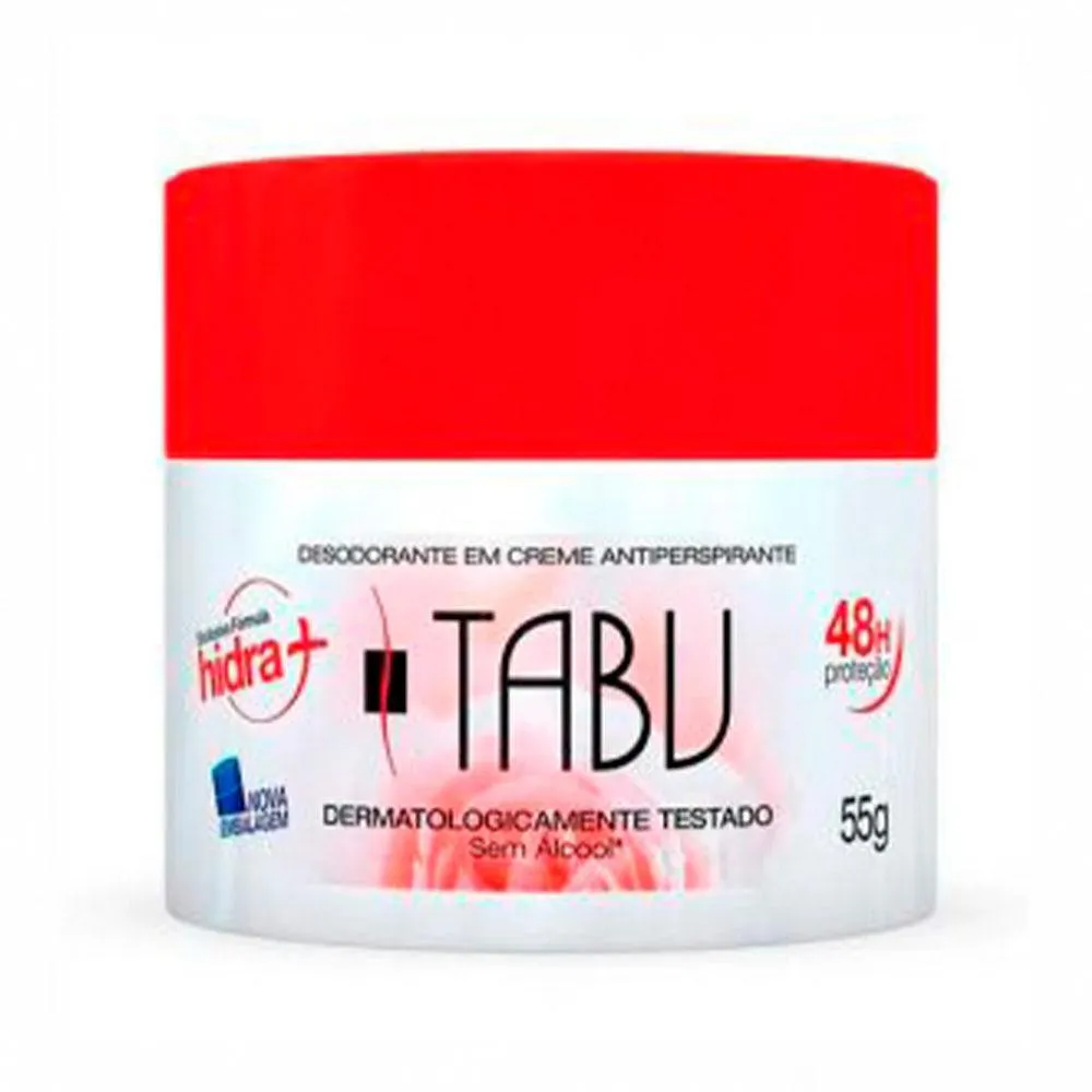 Desodorante Antitranspirante Creme Tabu Perfumado 55g