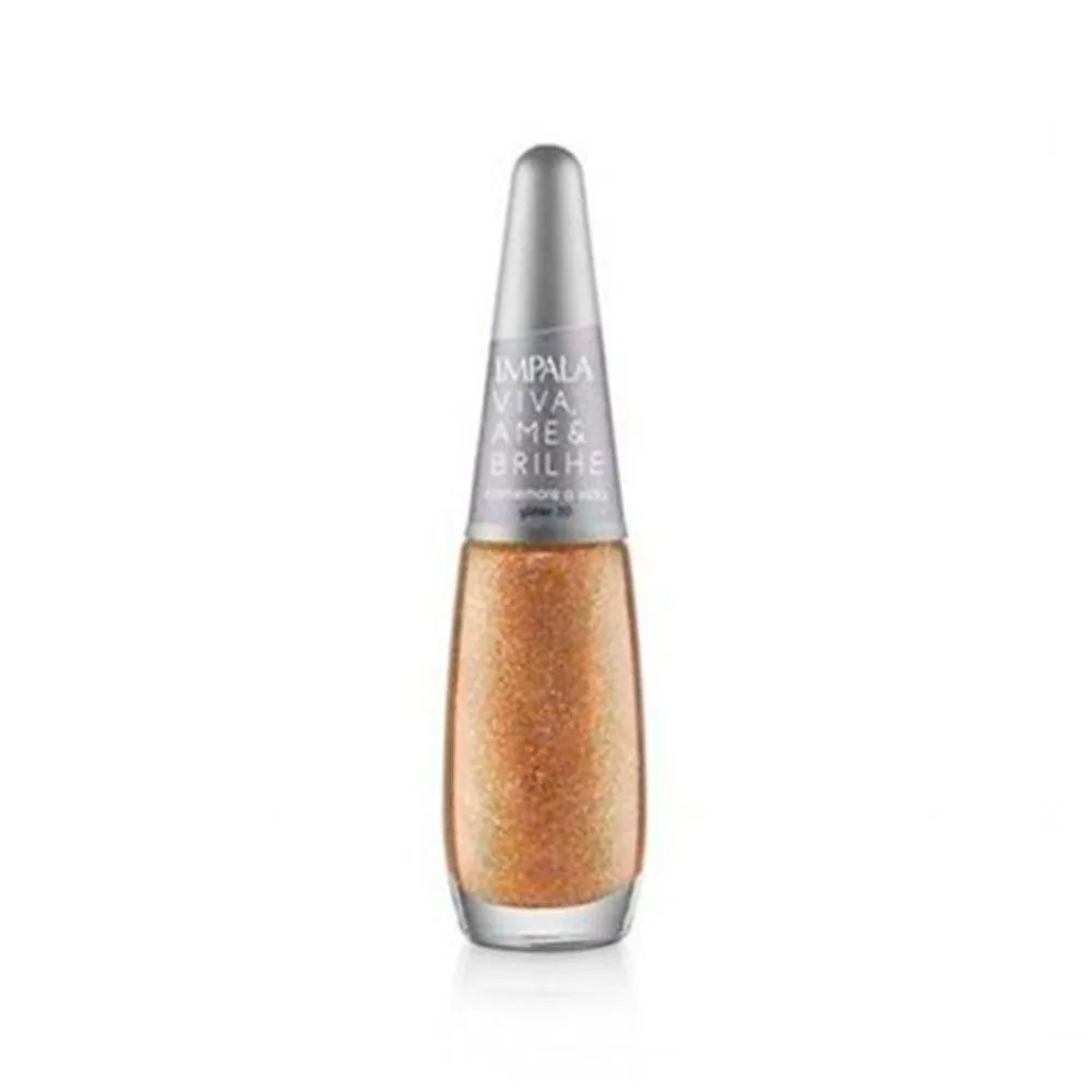 ESMALTE IMPALA GLITTER COLEçãO VIVA AME E BRILHE COMEMORE A VIDA