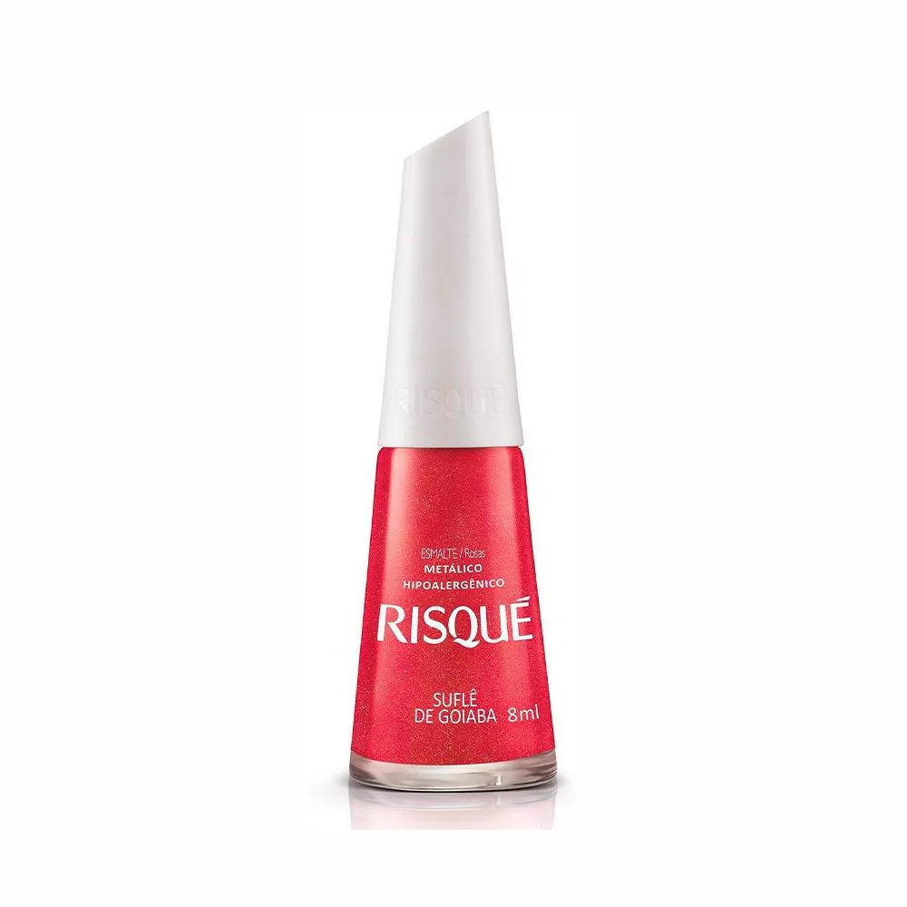 ESMALTE RISQUE METáLICO SUFLê DE GOIABA