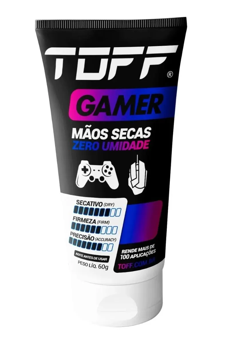TOFF GAMER - GEL MãOS SECAS SEM SUOR PARA JOGOS 60G