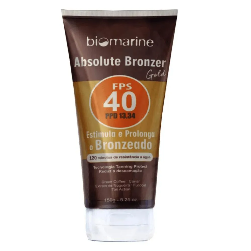 BIOMARINE BRONZEADOR E PROTETOR SUN MARINE FPS 40 ABSOLUTE BRONZE 150G