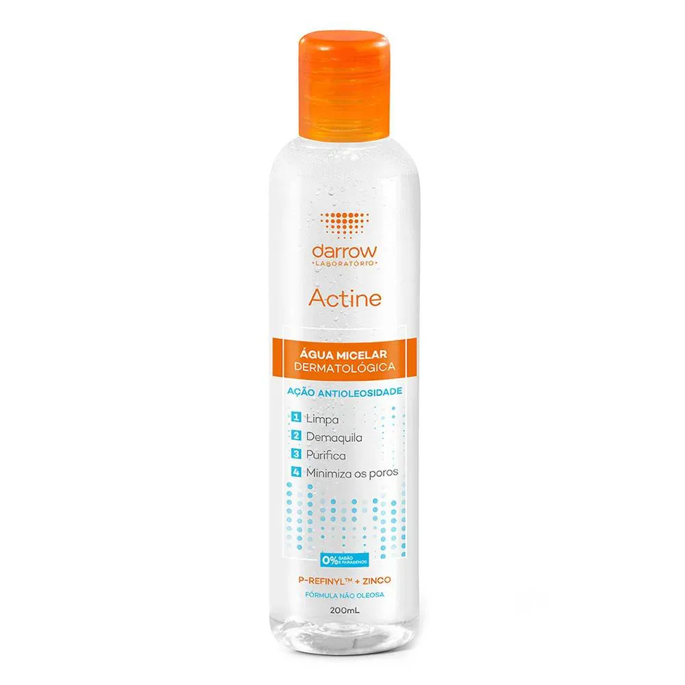 DARROW ACTINE ÁGUA MICELAR DERMATOLóGICA 200ML
