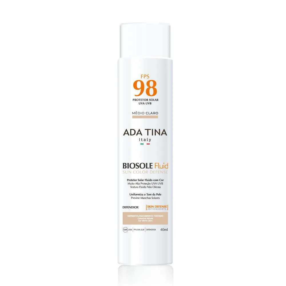 ADA TINA BIOSOLE FLUID SUN COLOR DEFENSE FPS98 MéDIO CLARO 40ML