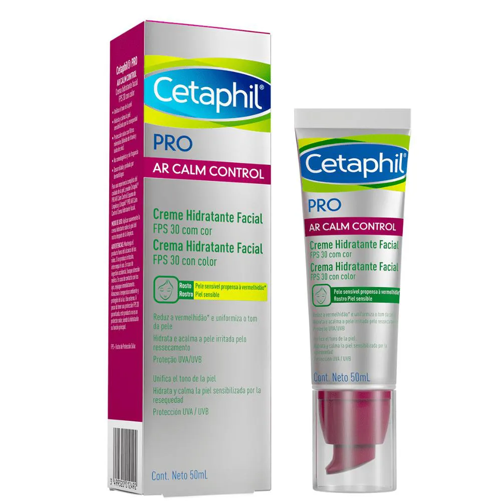 GALDERMA CETAPHIL PRO AR CALM CONTROL CREME HIDRATANTE FACIAL FPS 30 COM COR 50ML
