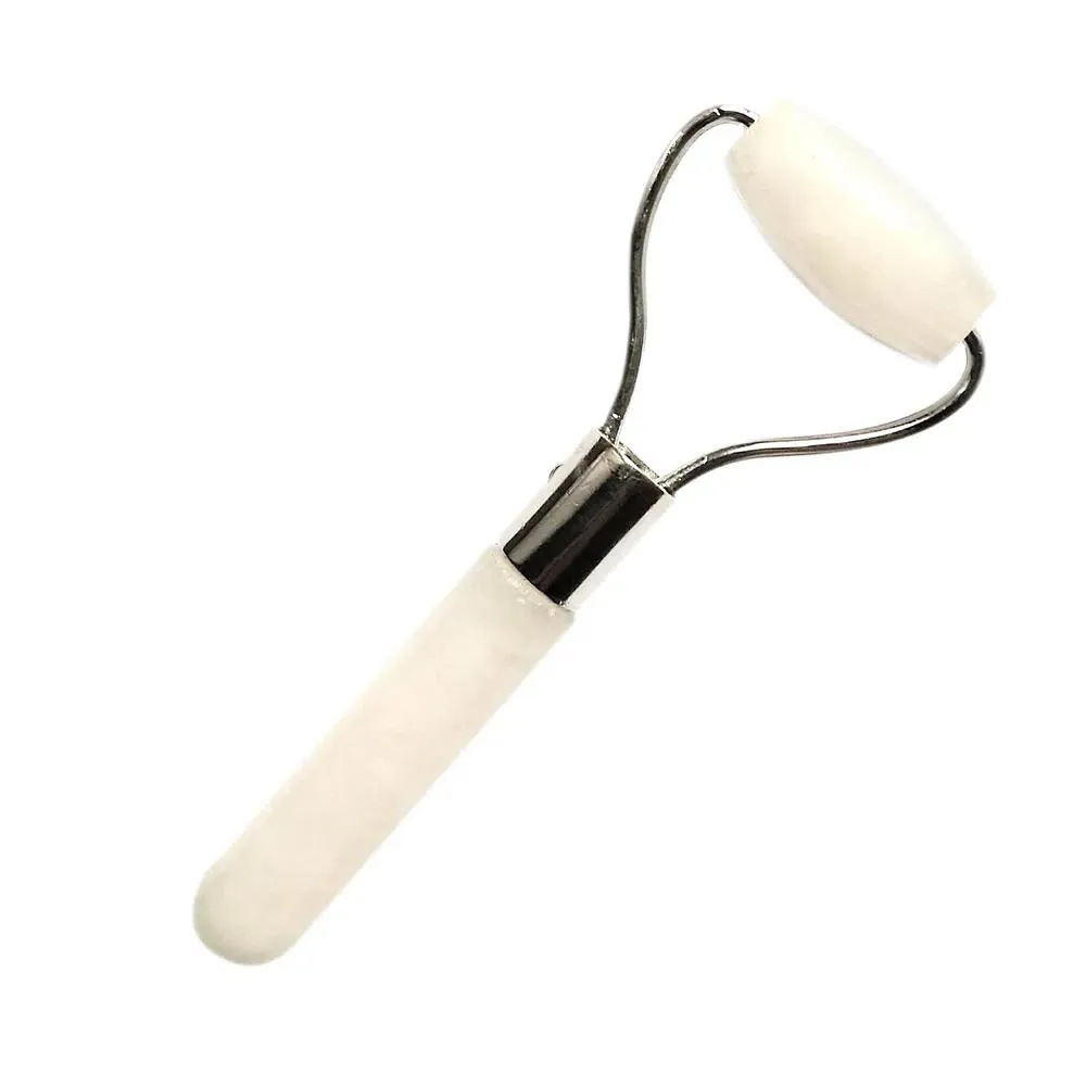 ELEMENTO MINERAL QUARTZO BRANCO ROLLER MASSAGEADOR FACIAL