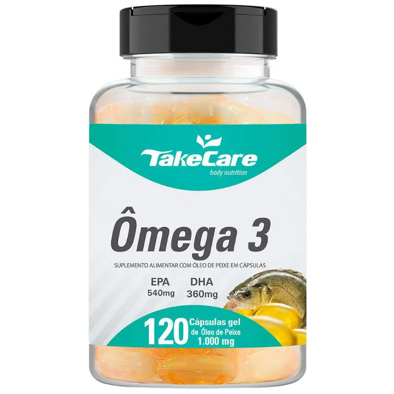 ÔMEGA 3 EPA 540MG/DHA 360MG 120 CáPS TAKE CARE Drogasil
