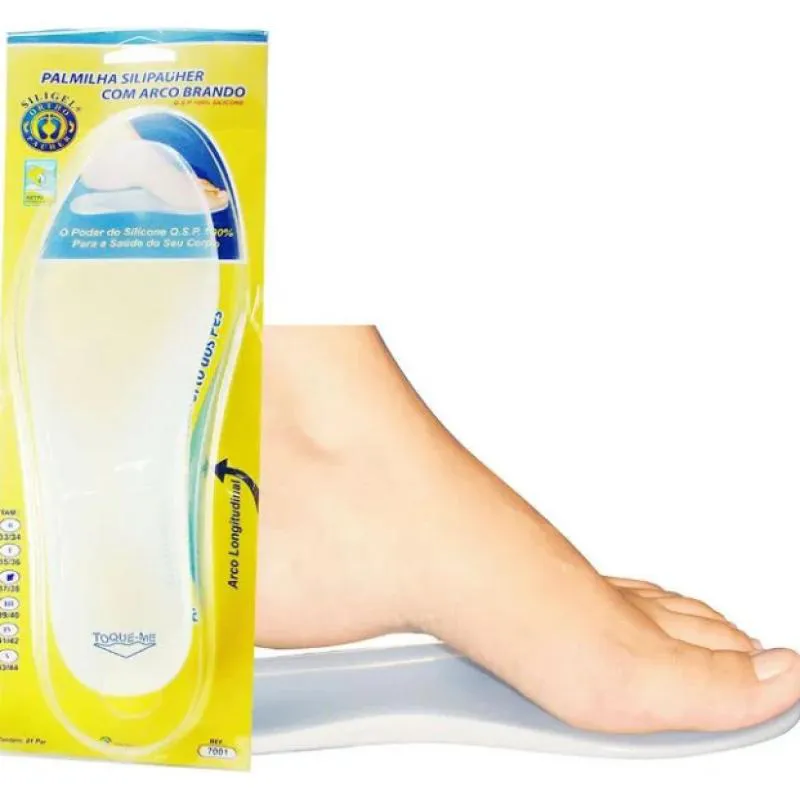 PALMILHA DE SILICONE COM ARCO BRANDO ORTHO PAUHER 33/34