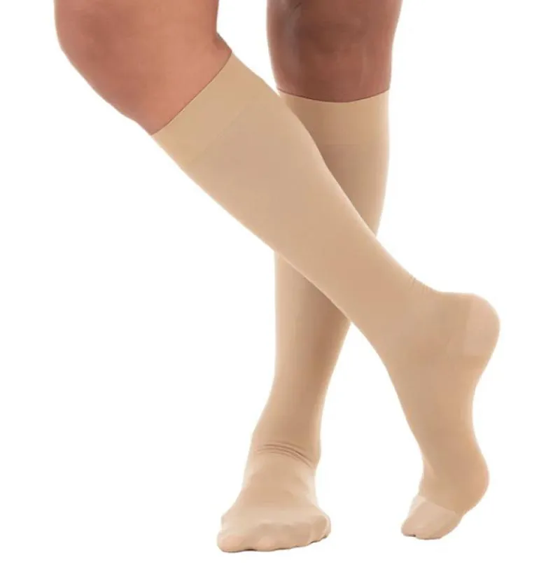 MEIA VENOSAN 20-30 MMHG 6000 UNISSEX 3/4 Pé FECHADO EG BEGE